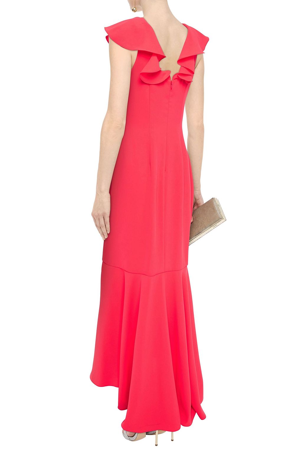 SACHIN & BABI Ruffled crepe gown