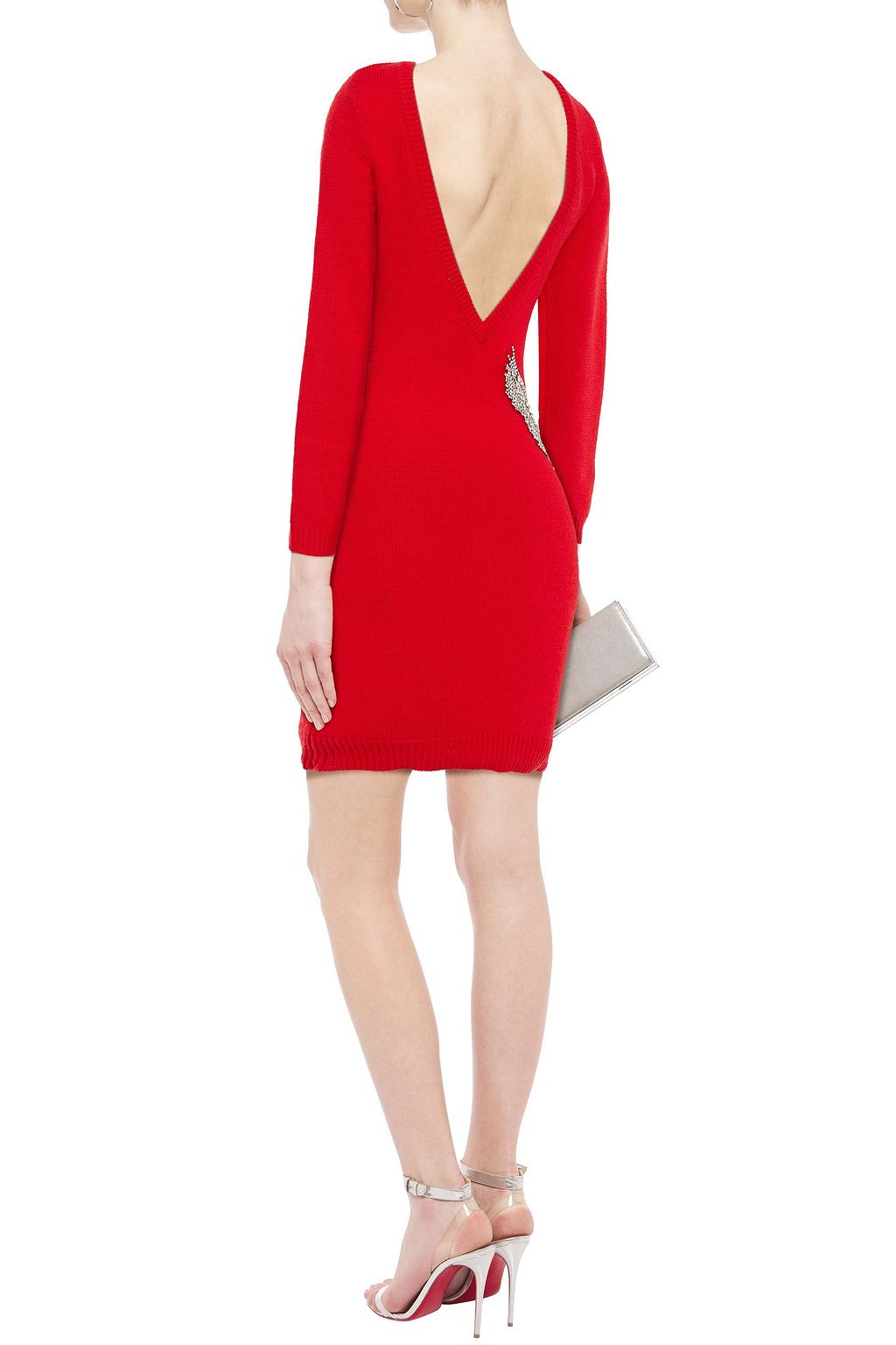 BA&SH Oia crystal-embellished wool and cashmere-blend mini dress