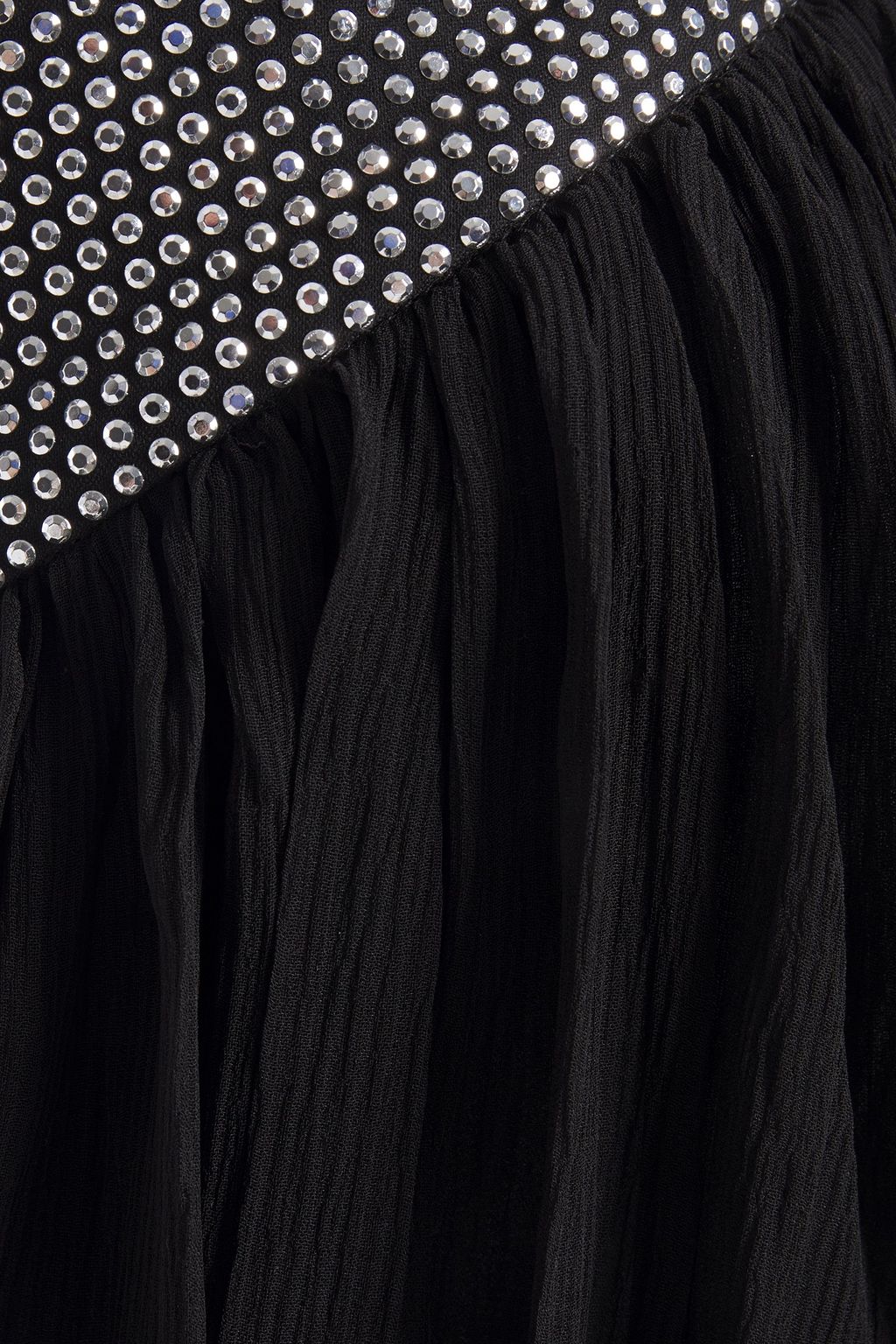 BA&SH Jing crystal-embellished silk-georgette halterneck mini dress