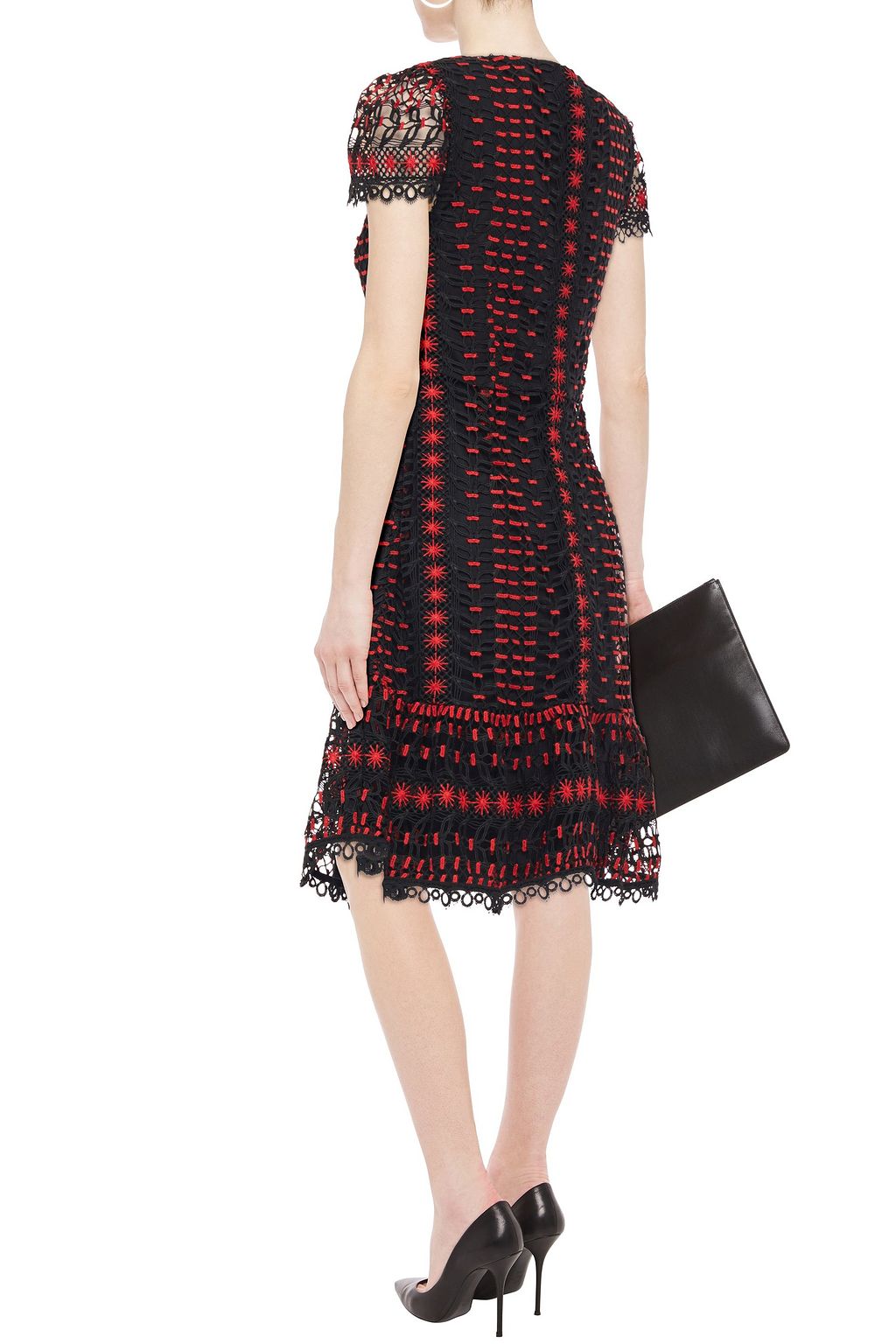TEMPERLEY LONDON Guipure lace mini dress