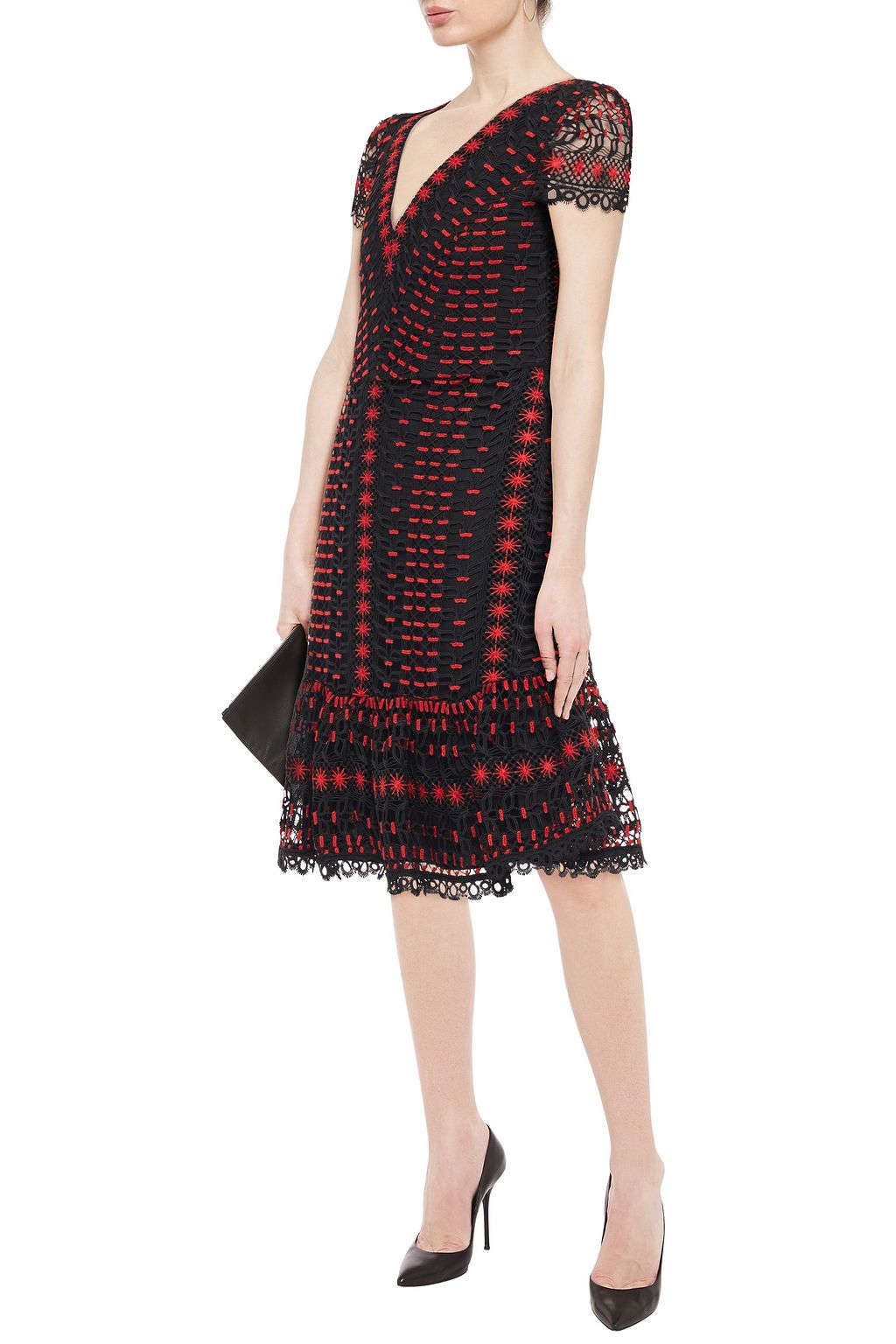 TEMPERLEY LONDON Guipure lace mini dress