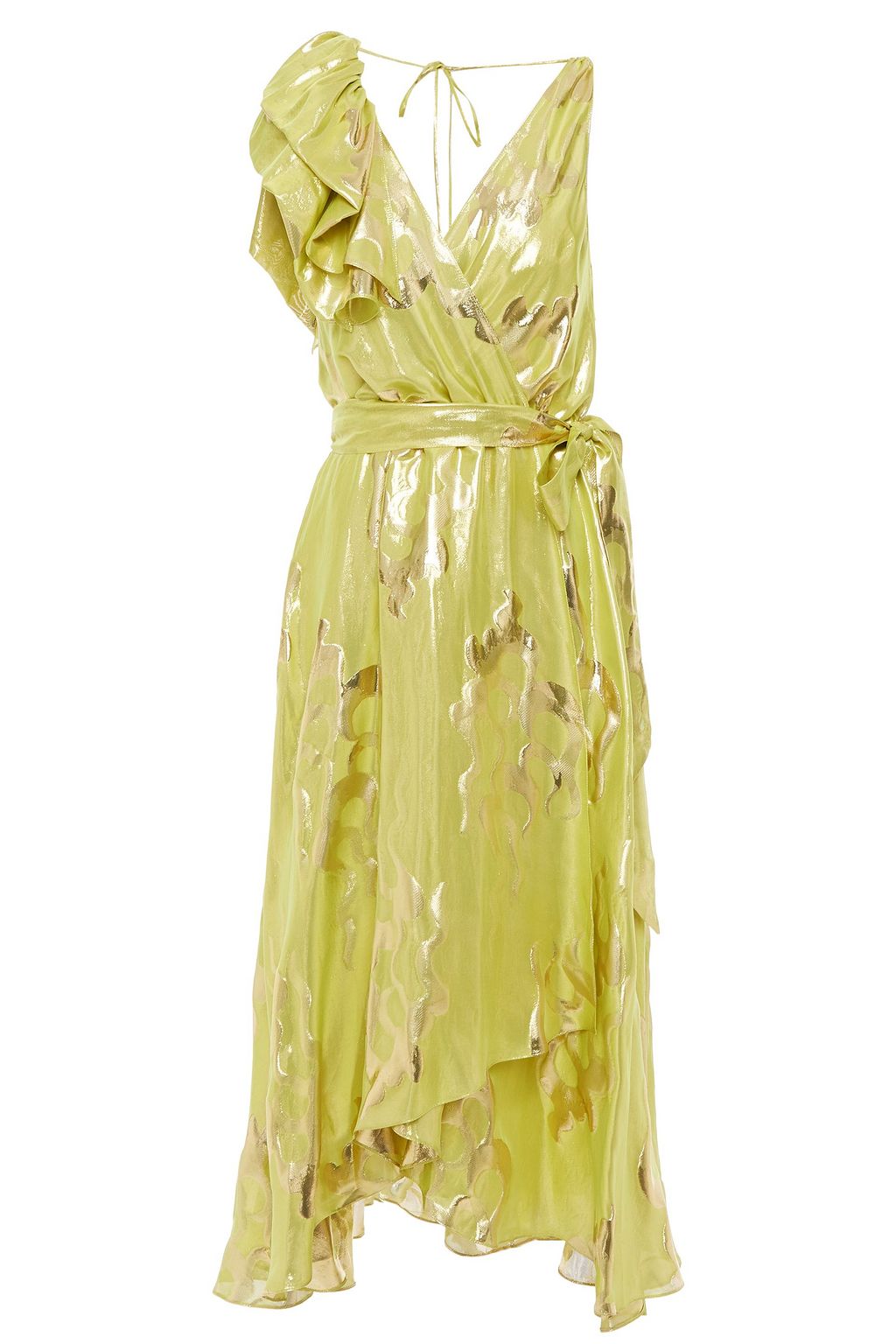 lime green silk dress