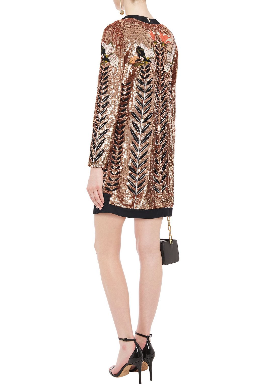 TEMPERLEY LONDON Sequin-embellished embroidered tulle mini dress