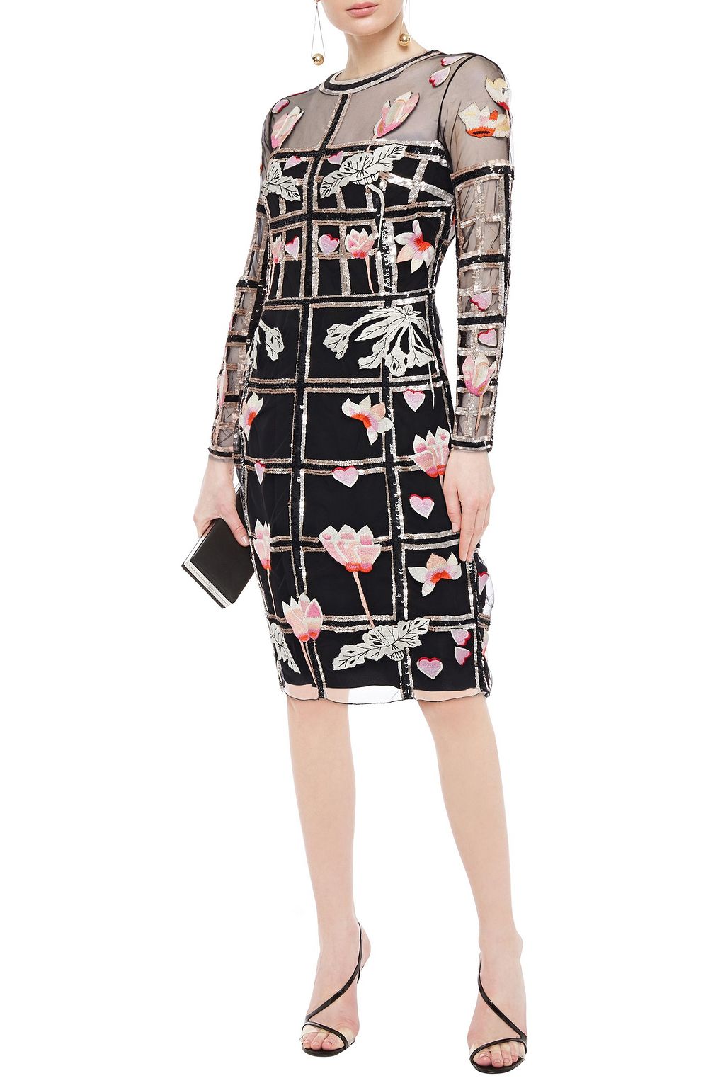 TEMPERLEY LONDON Sequin-embellished embroidered tulle dress