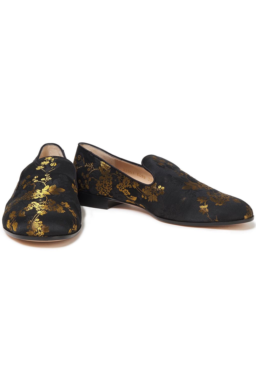 GIANVITO ROSSI Floral-jacquard loafers