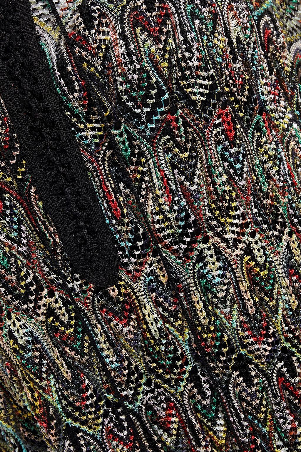 MISSONI Lace-up crochet-knit kaftan