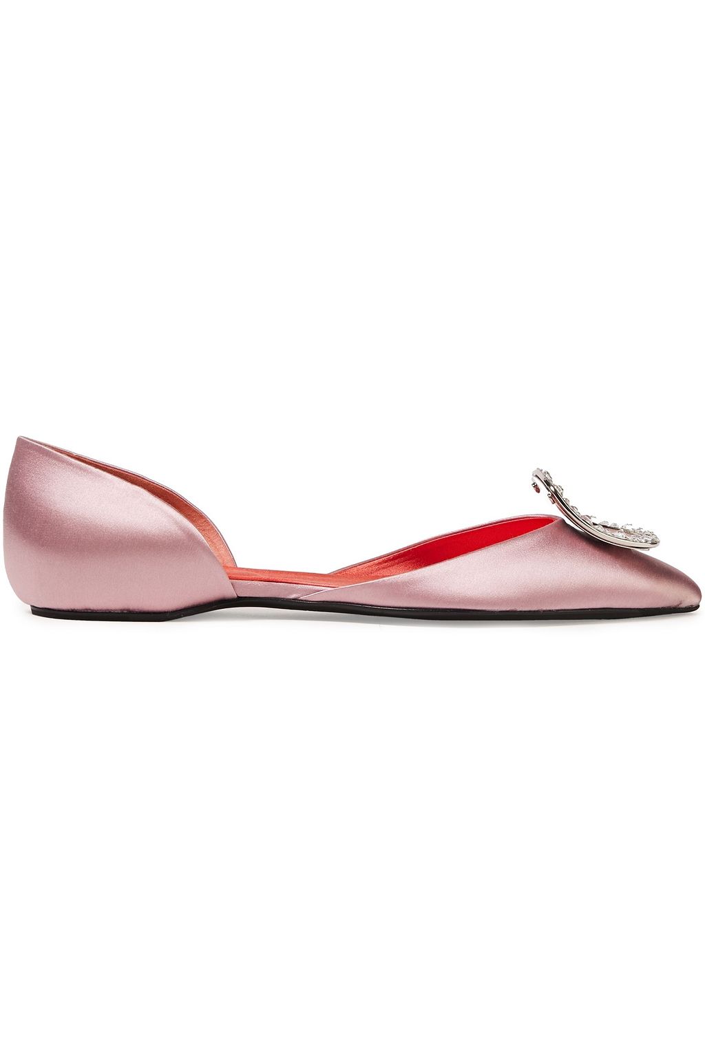 satin pointed flats