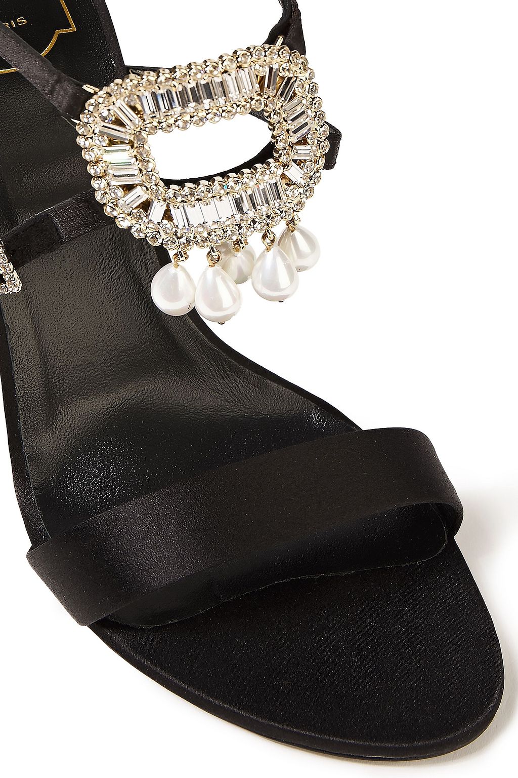 ROGER VIVIER صندل من الساتان المزين