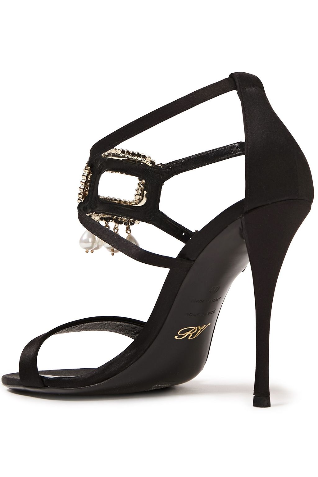 ROGER VIVIER صندل من الساتان المزين