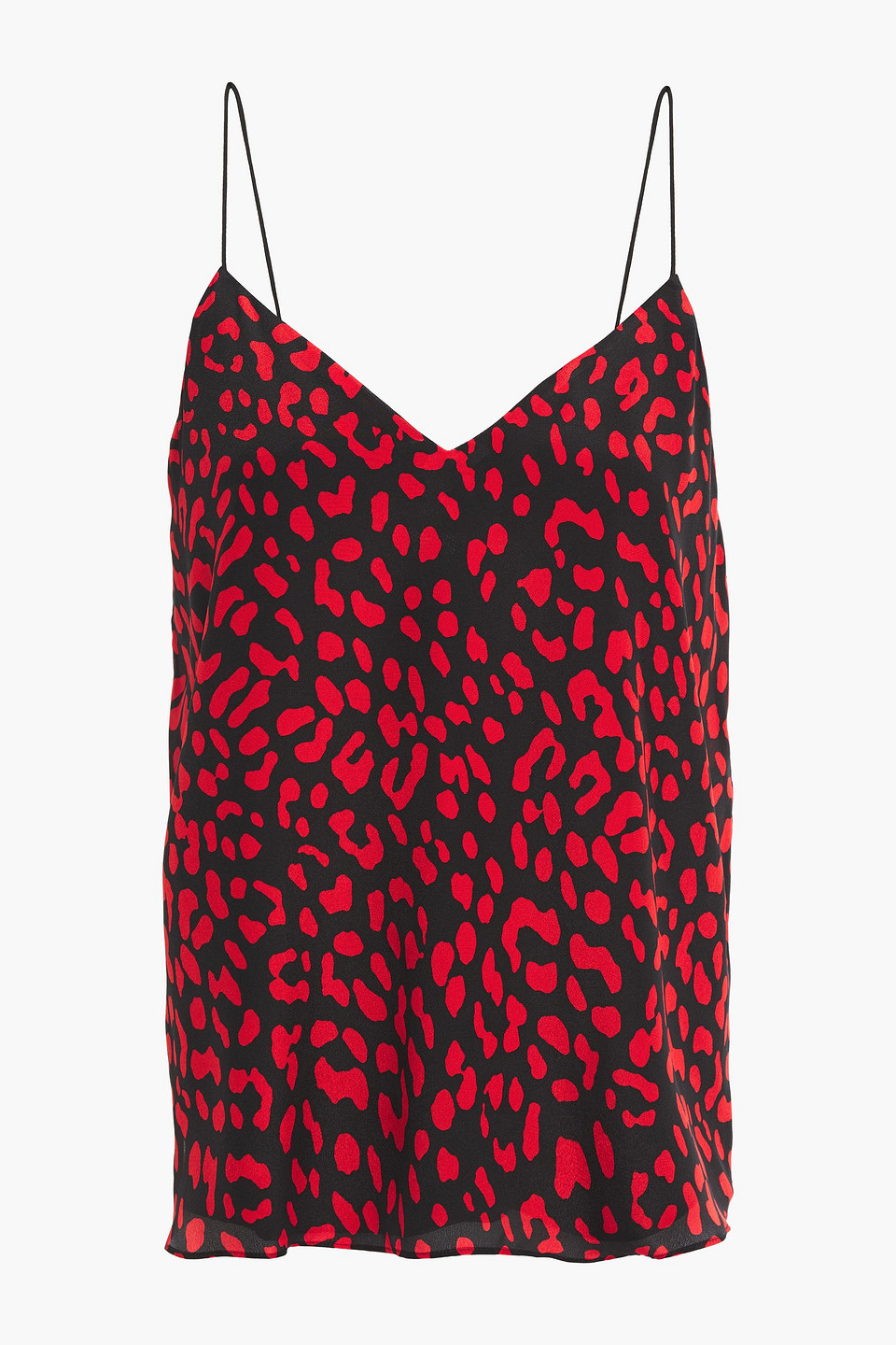 Alice + Olivia Woman Contessa Leopard-print Silk-crepe Camisole Black Size XS