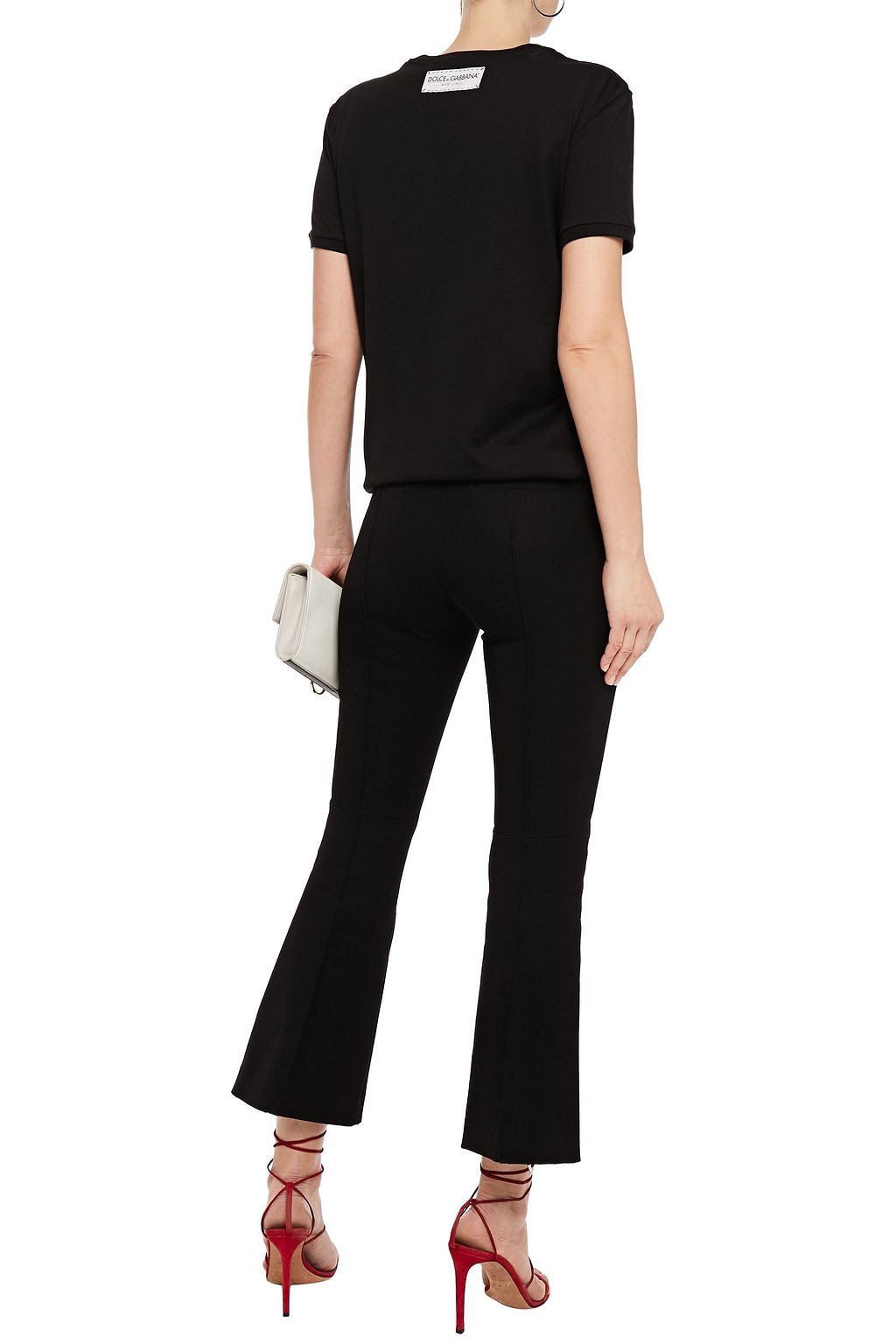 DOLCE&GABBANA Metallic printed cotton-jersey T-shirt
