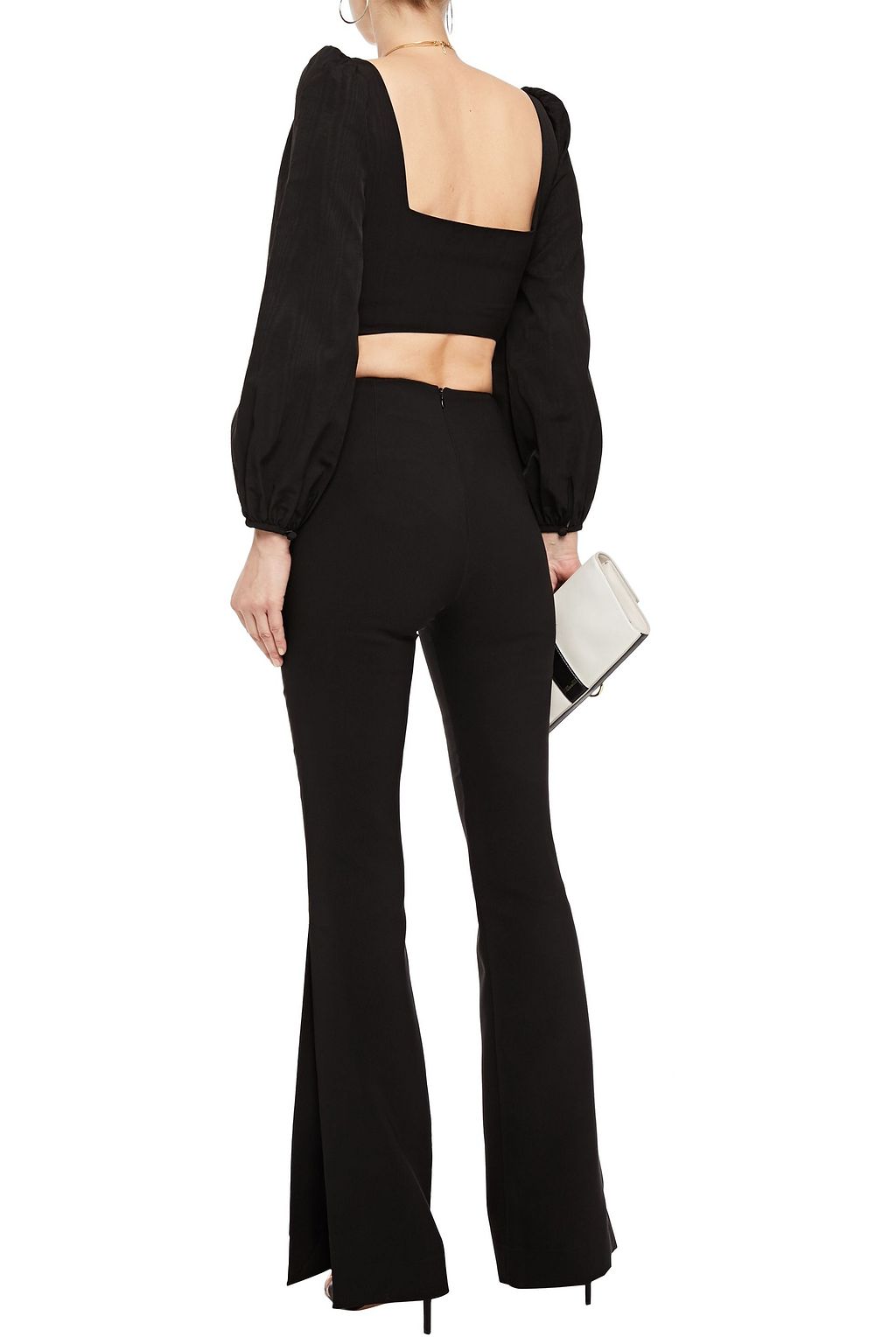 RACIL Cropped moire top