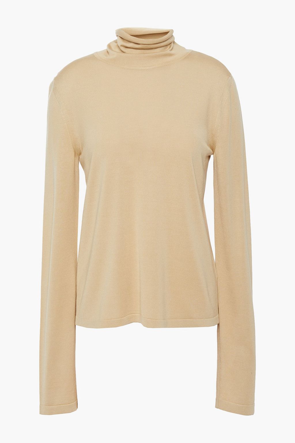 beige turtleneck top
