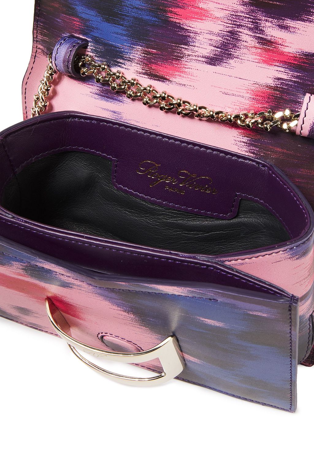 ROGER VIVIER Printed leather shoulder bag