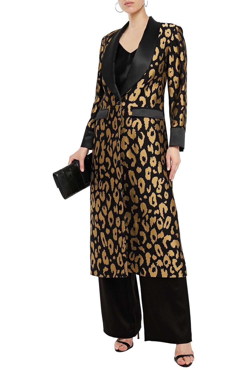 TEMPERLEY LONDON Josie metallic leopard-jacquard coat