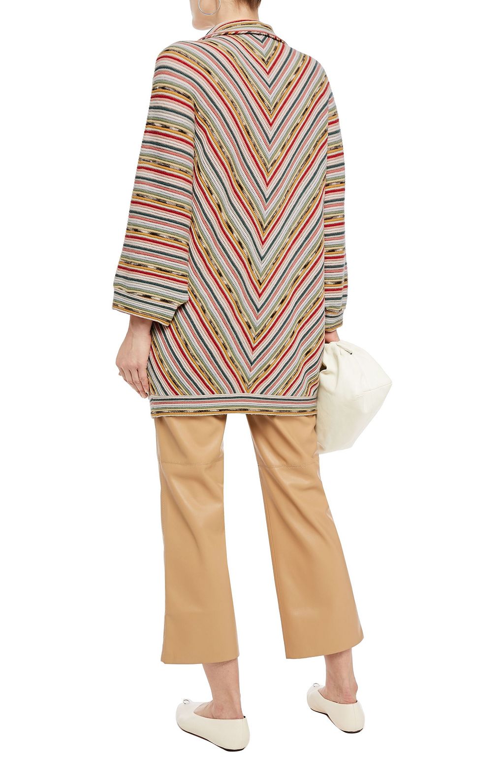 MISSONI Striped crochet-knit wool-blend mini dress