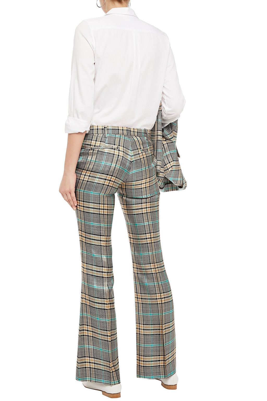 EACH X OTHER Checked jacquard flared pants