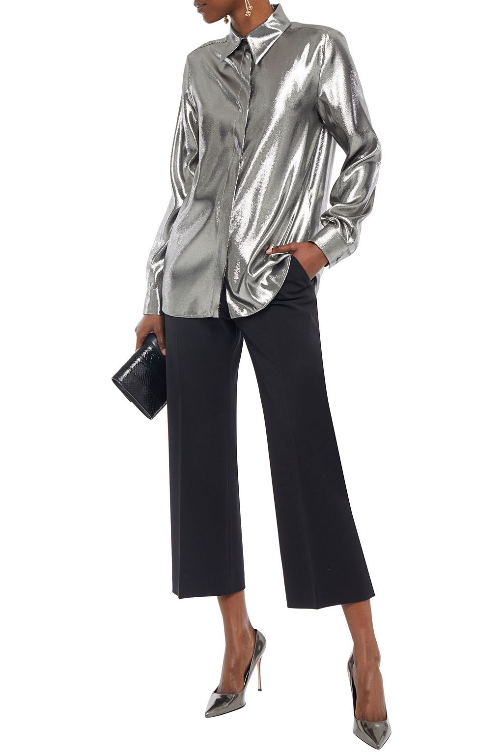 ALBERTA FERRETTI Lamé shirt