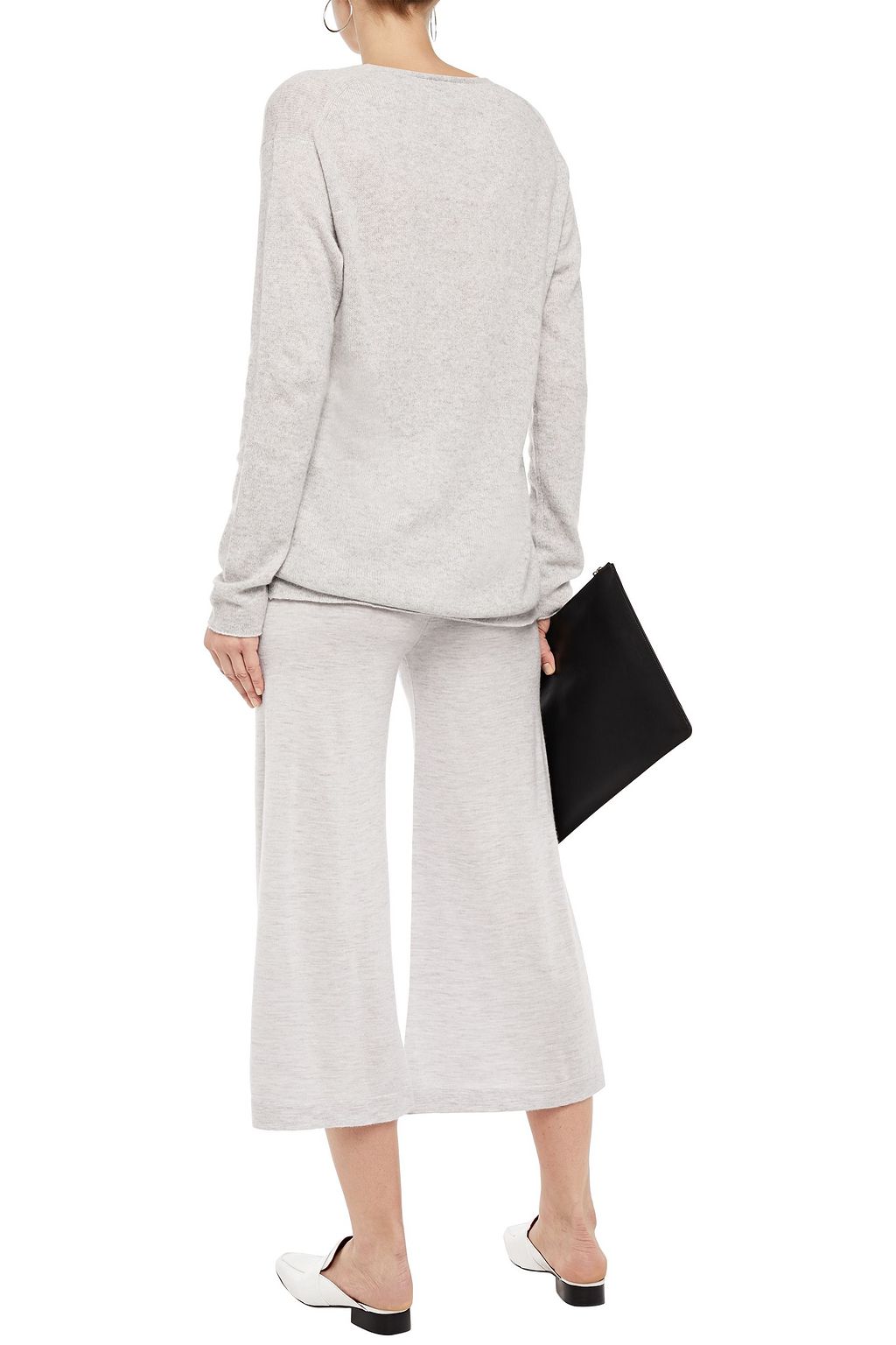LE KASHA Cropped cashmere wide-leg pants