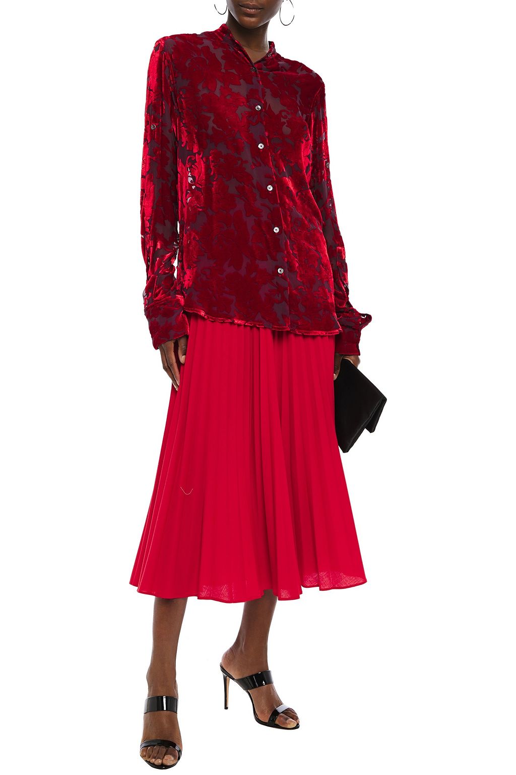 ANN DEMEULEMEESTER Devoré-chiffon shirt