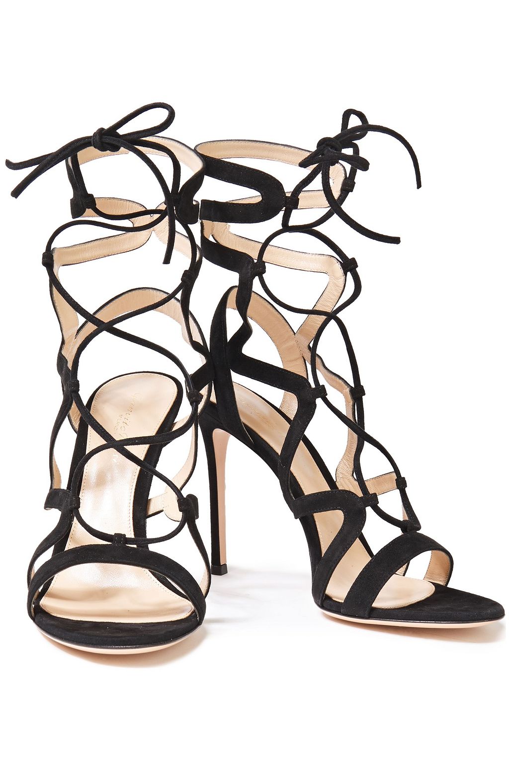 GIANVITO ROSSI Artemis 105 lace-up suede sandals