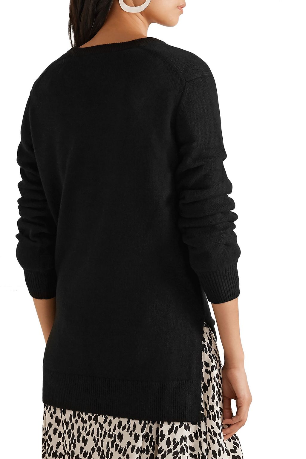 MICHAEL KORS COLLECTION Ruched mélange cashmere sweater