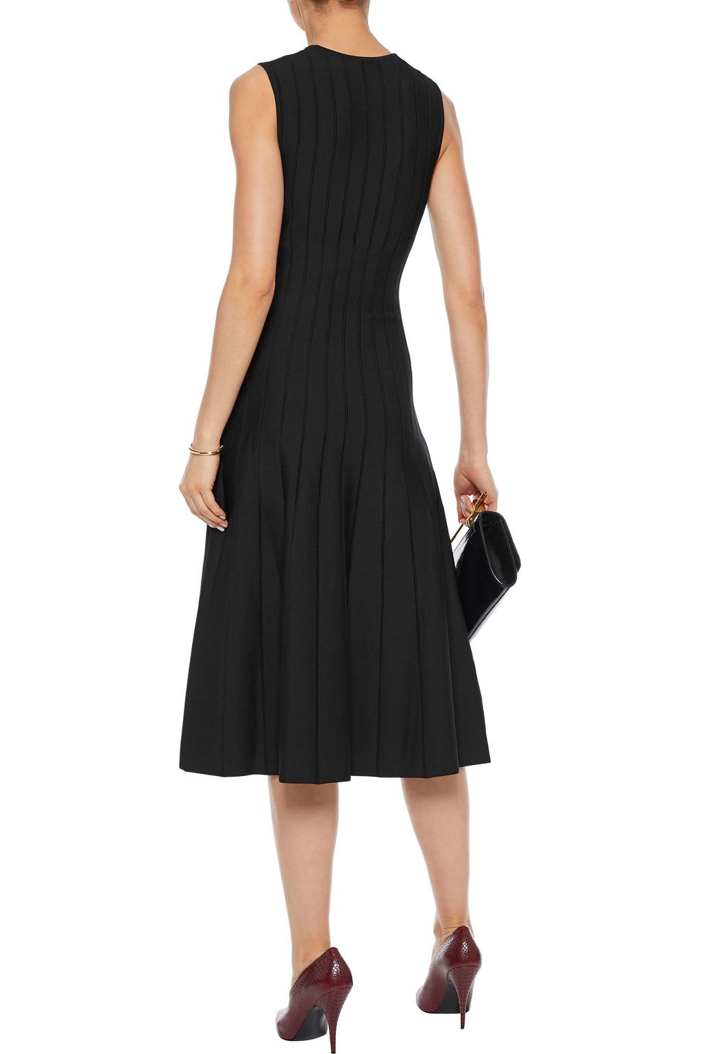 CASASOLA Ribbed stretch-knit midi dress