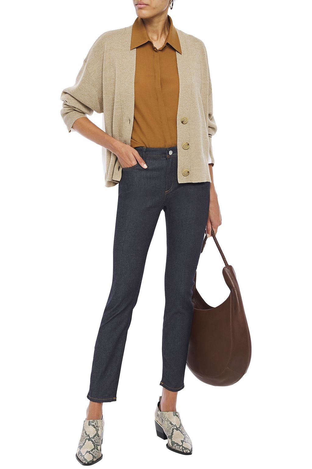 ACNE STUDIOS BLÅ KONST Climb faded mid-rise skinny jeans