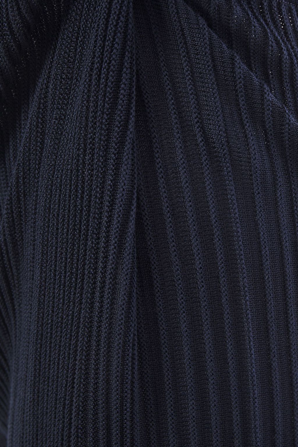 MISSONI Jacquard-trimmed ribbed-knit wide-leg pants