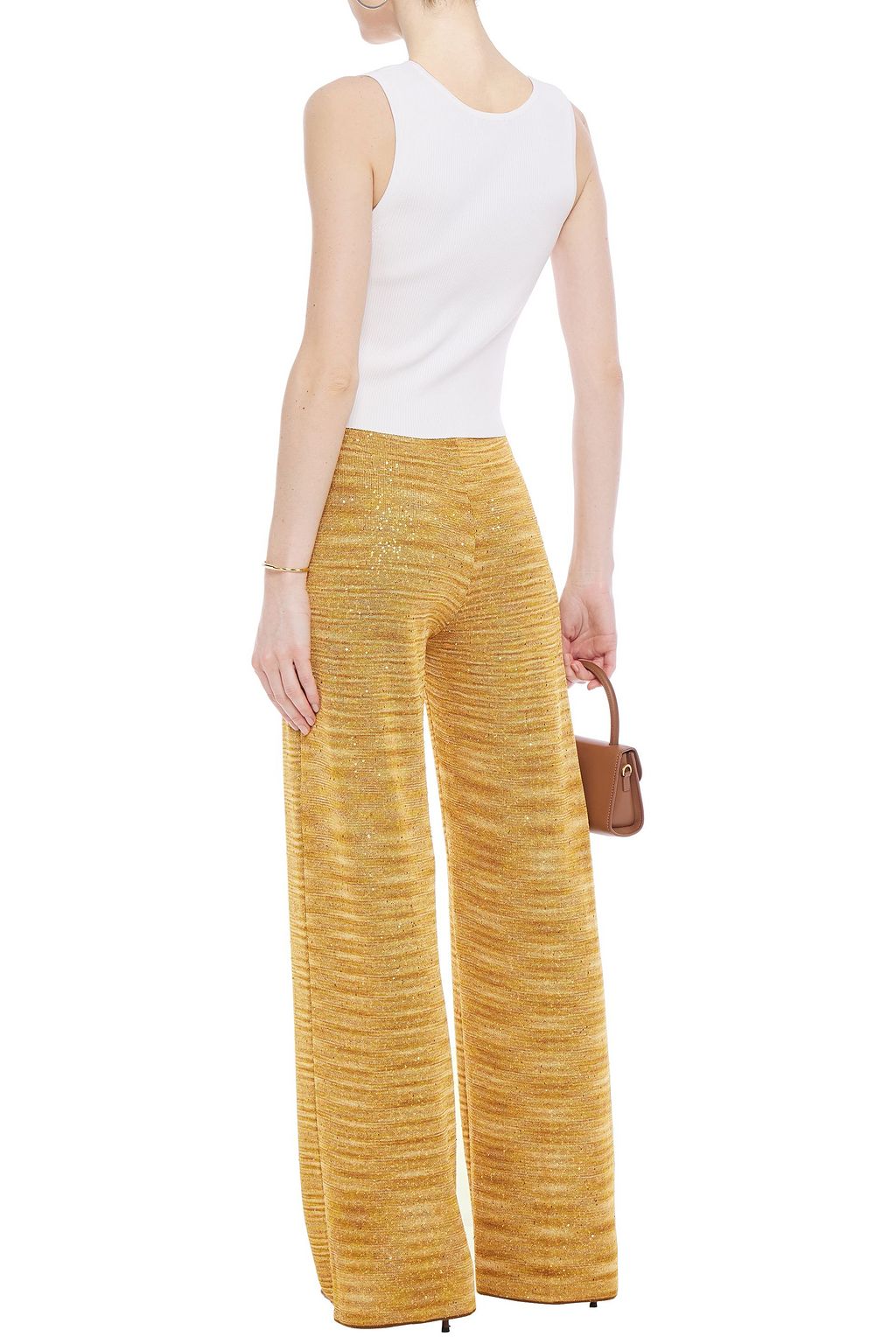 MISSONI Sequin-embellished crochet-knit wide-leg pants