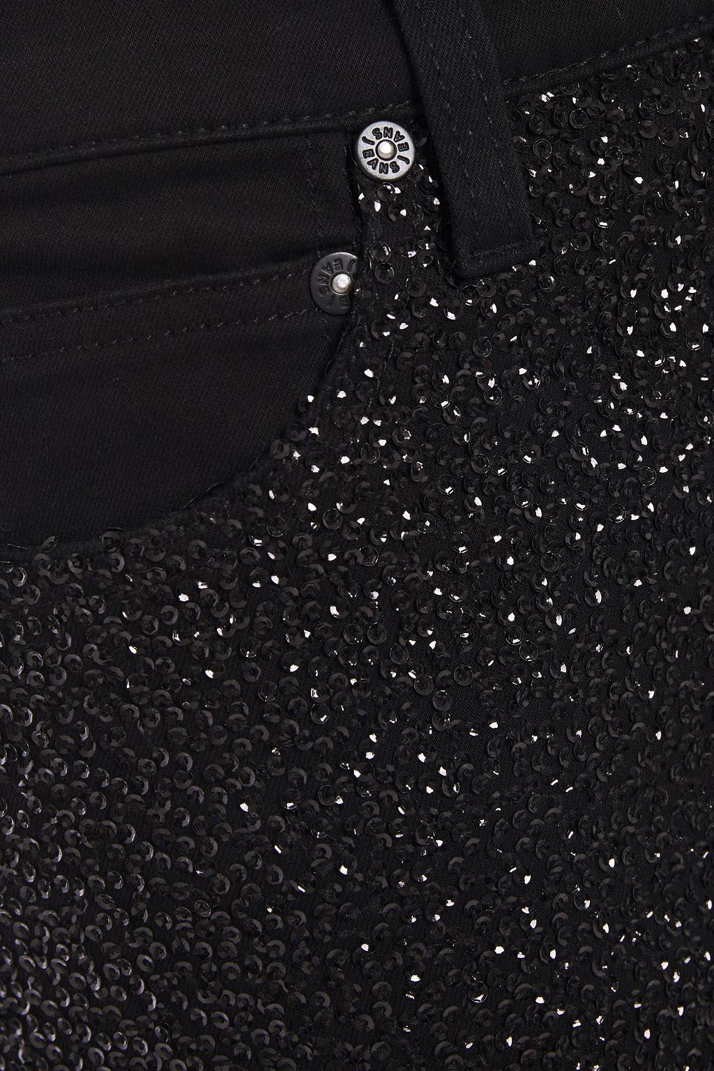 ALICE + OLIVIA Sequin-embellished high-rise skinny jeans