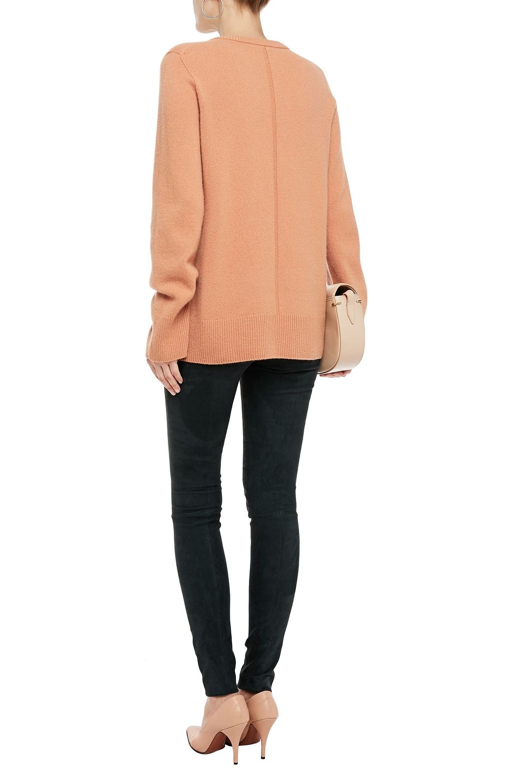 THE ROW Moto stretch-suede leggings