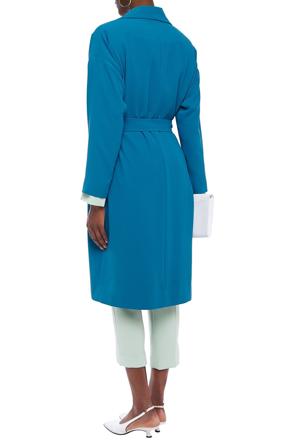 EACH X OTHER Belted crepe coat