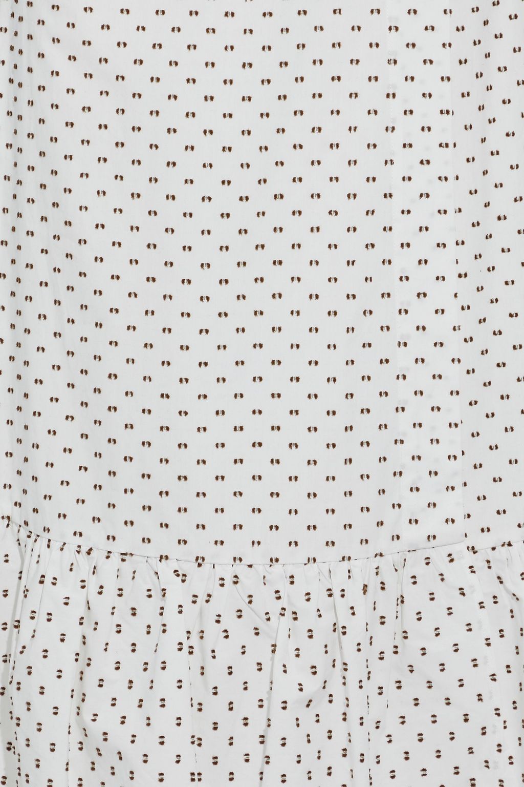 BAUM UND PFERDGARTEN Shakira ruffled fil coupé cotton-poplin midi wrap skirt