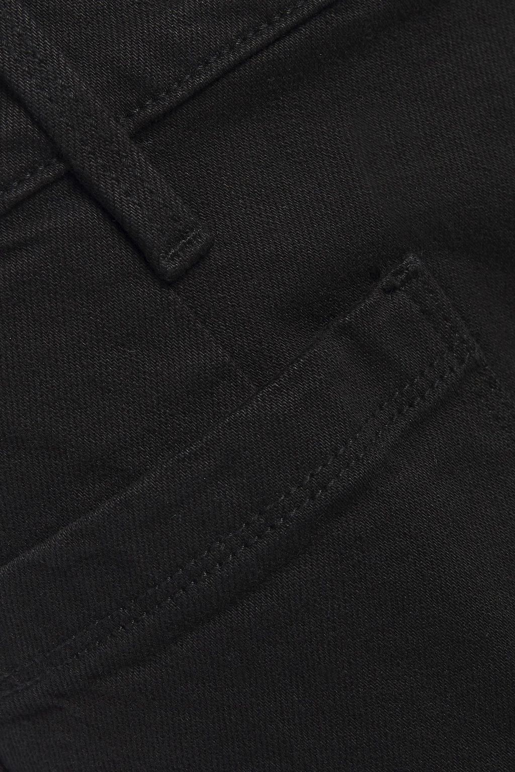 FRAME Le High Straight frayed high-rise straight-leg jeans