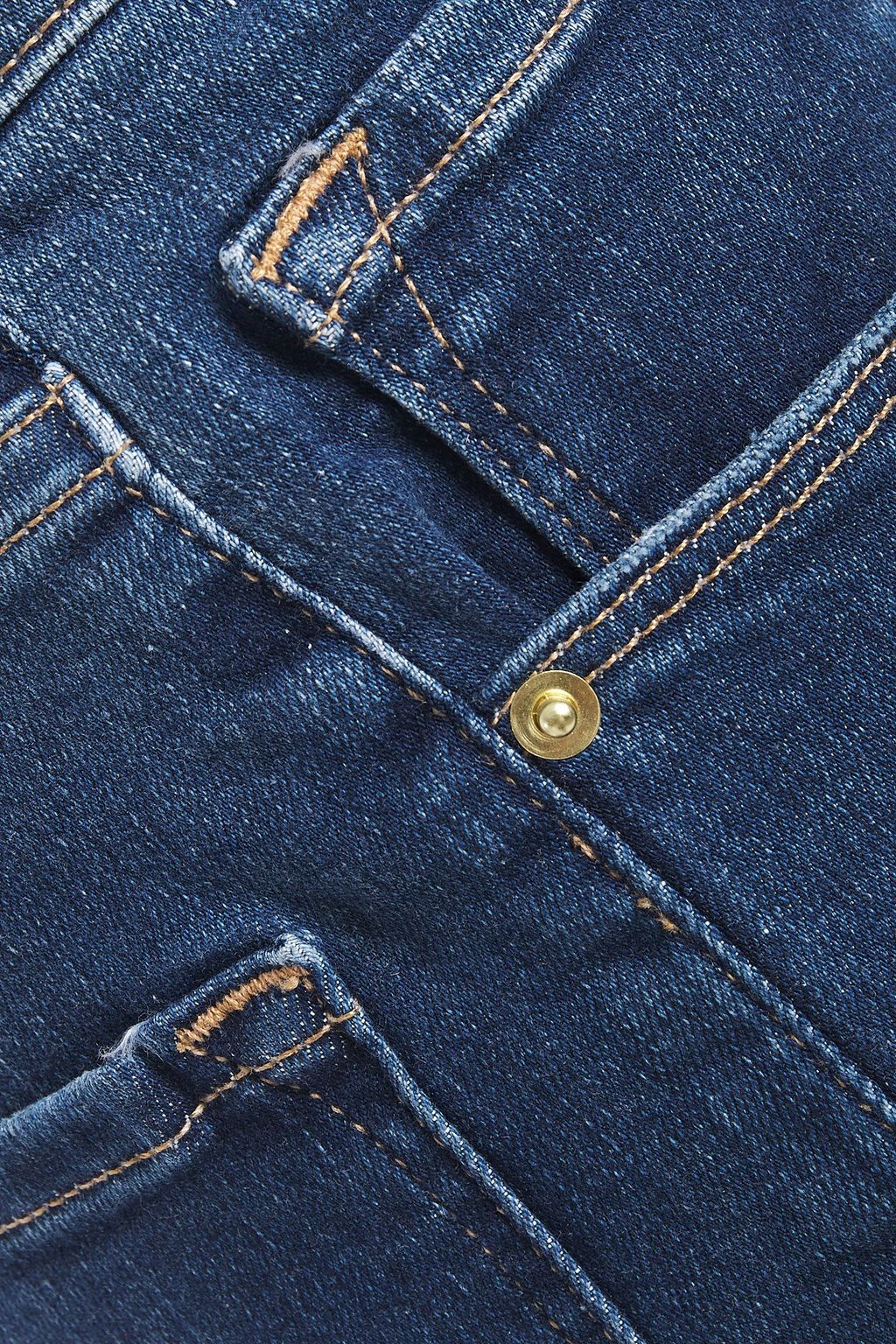 FRAME Le Crop Flare faded high-rise kick-flare jeans