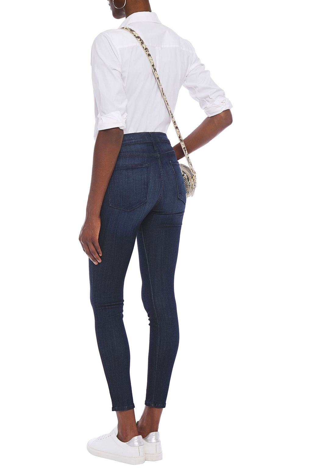 FRAME Le High Skinny faded high-rise skinny jeans