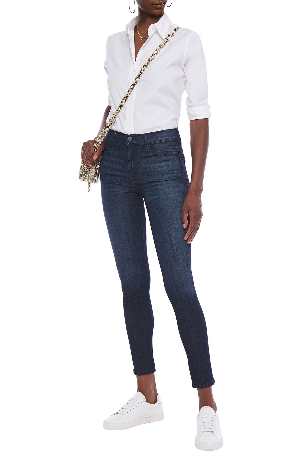 FRAME Le High Skinny faded high-rise skinny jeans
