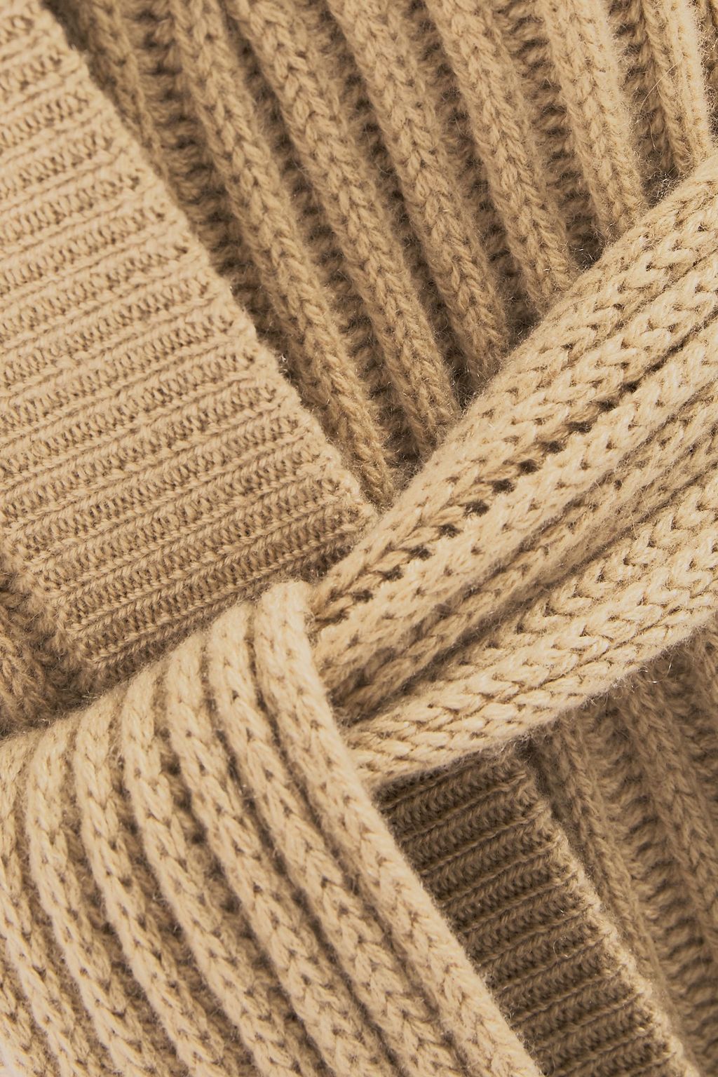 LE KASHA Firenze belted ribbed cashmere cardigan
