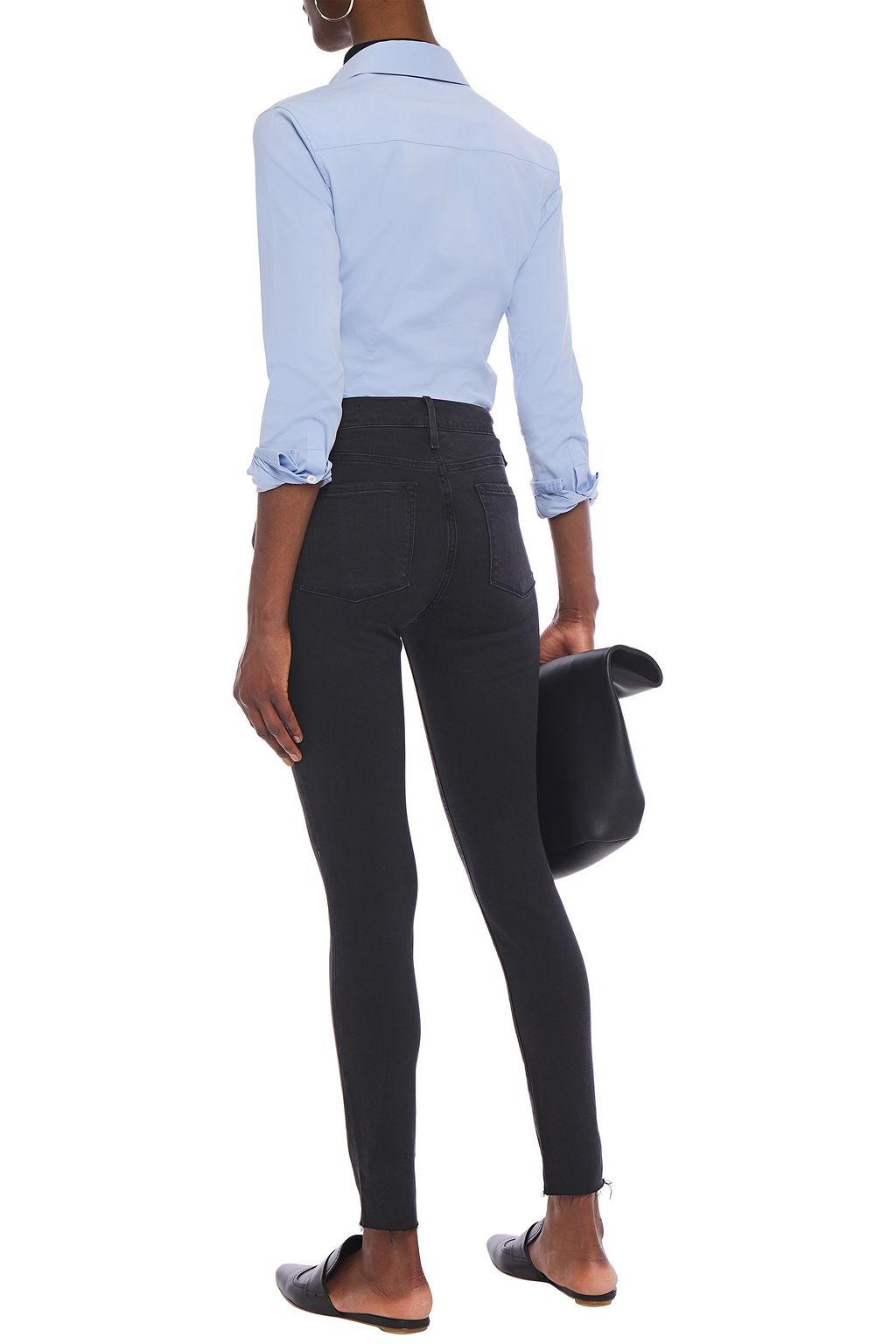 FRAME Le Skinny de Jeanne faded high-rise skinny jeans
