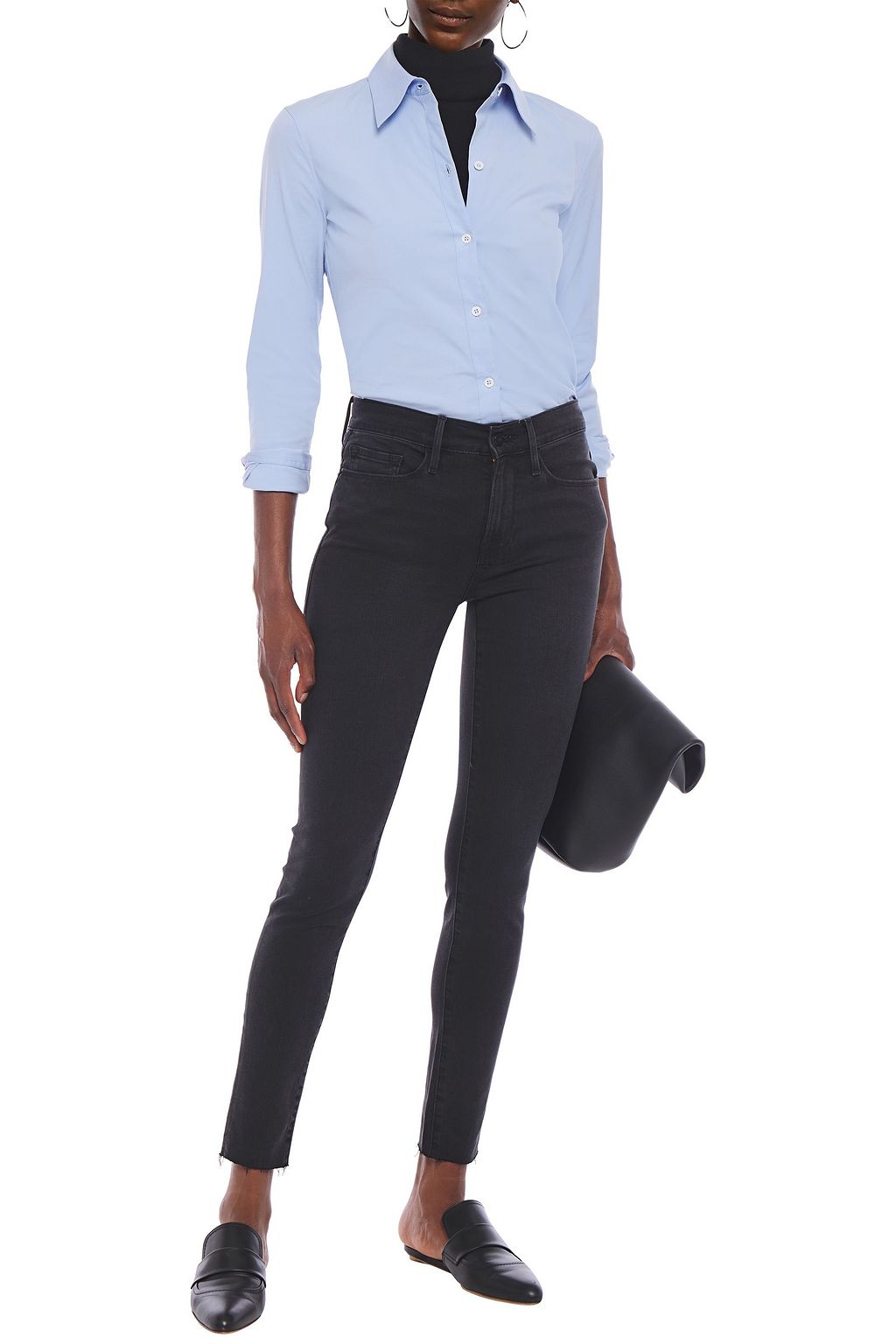 FRAME Le Skinny de Jeanne faded high-rise skinny jeans