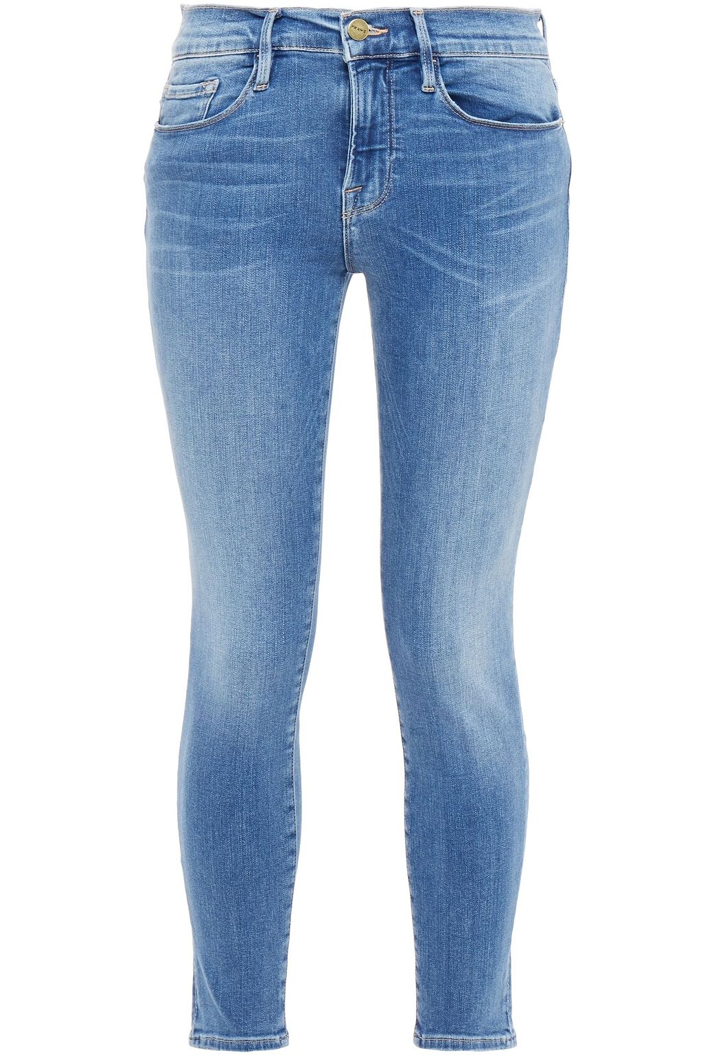 frame mid rise skinny jeans