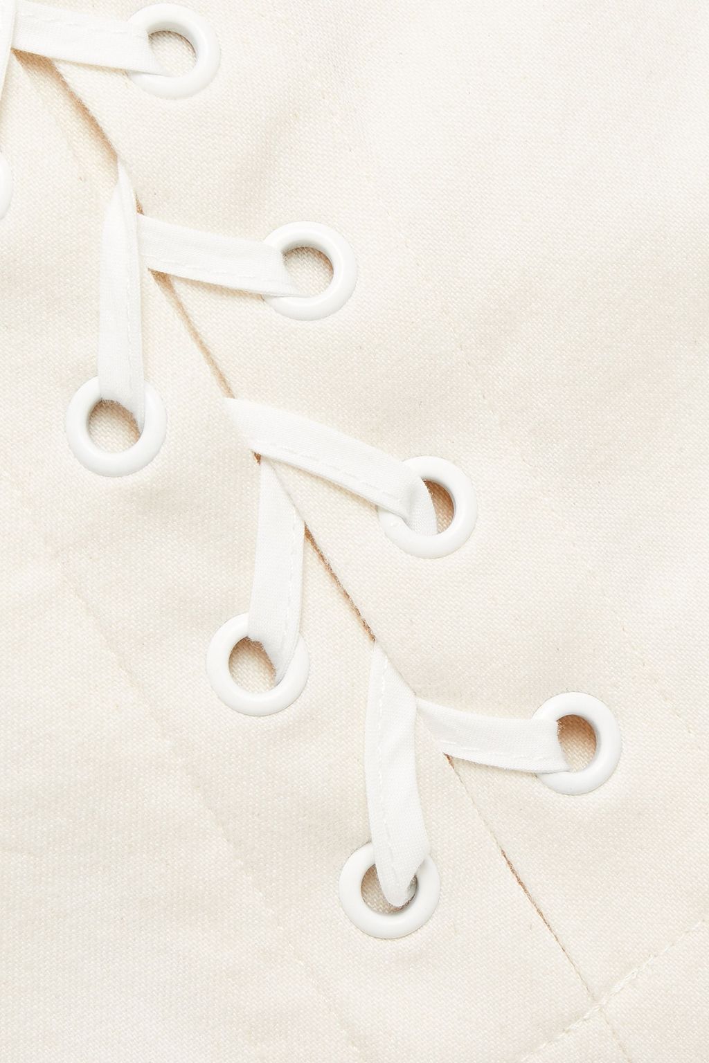 MARYSIA Lace-up cotton-twill wide-leg pants