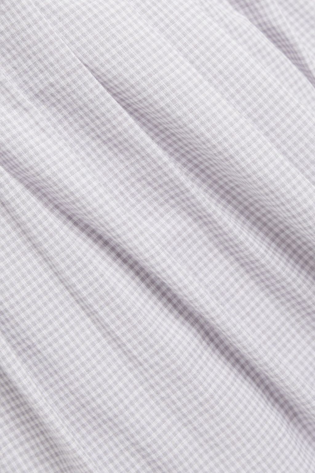 MARYSIA Pleated gingham Tencel and cotton-blend midi skirt