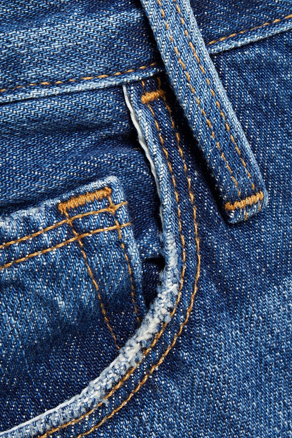 FRAME Le Nouveau cropped faded high-rise straight-leg jeans