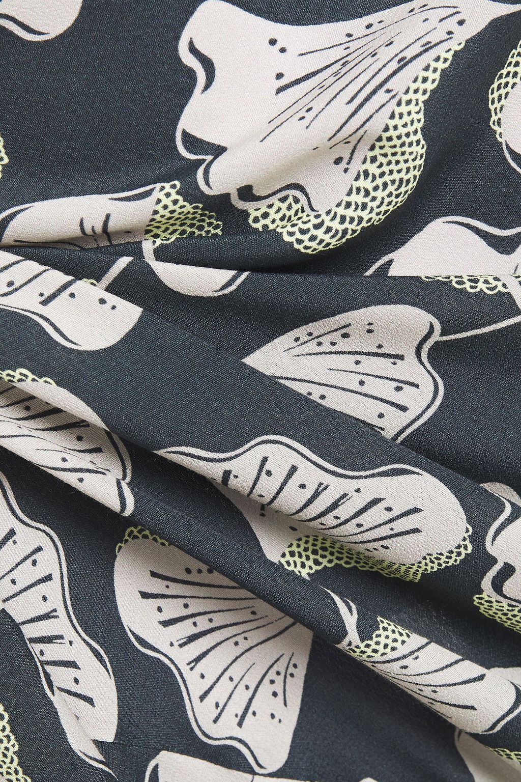 CHARLI Yvonne asymmetric printed crepe de chine midi skirt