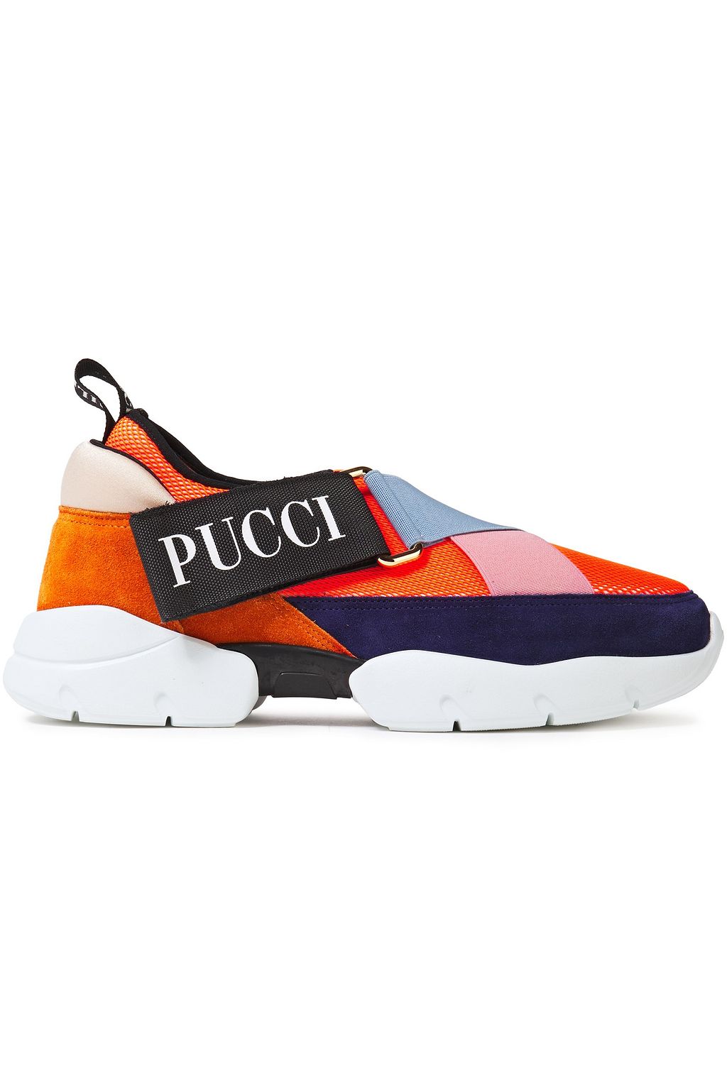 orange color sneakers
