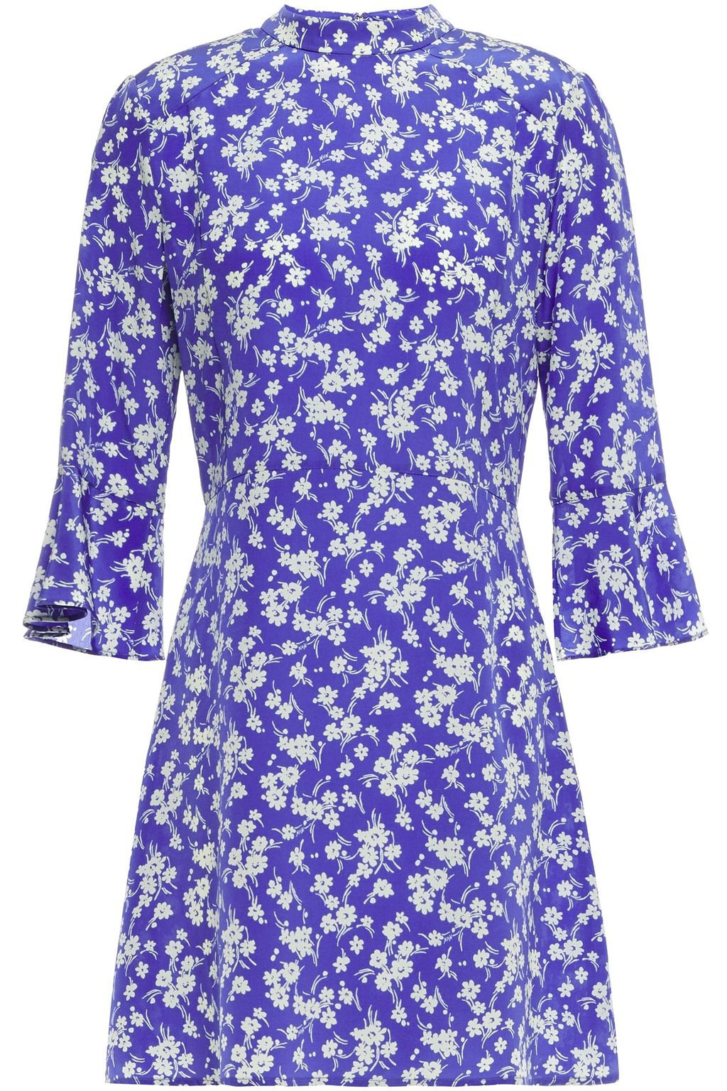 purple floral mini dress