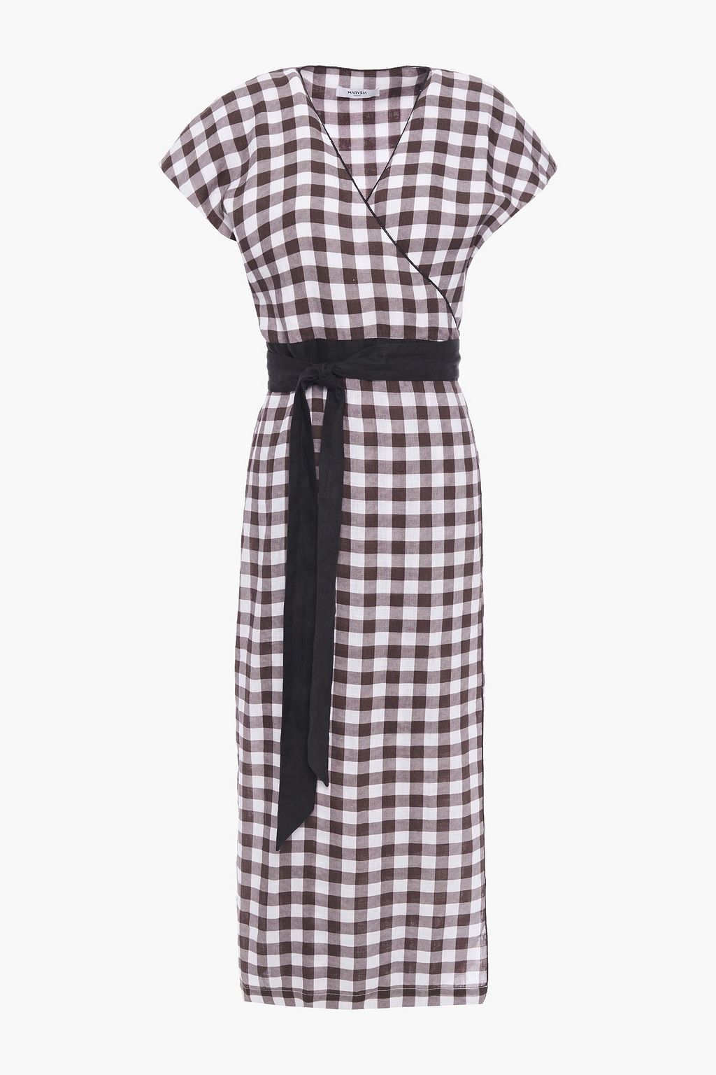 gingham linen dress