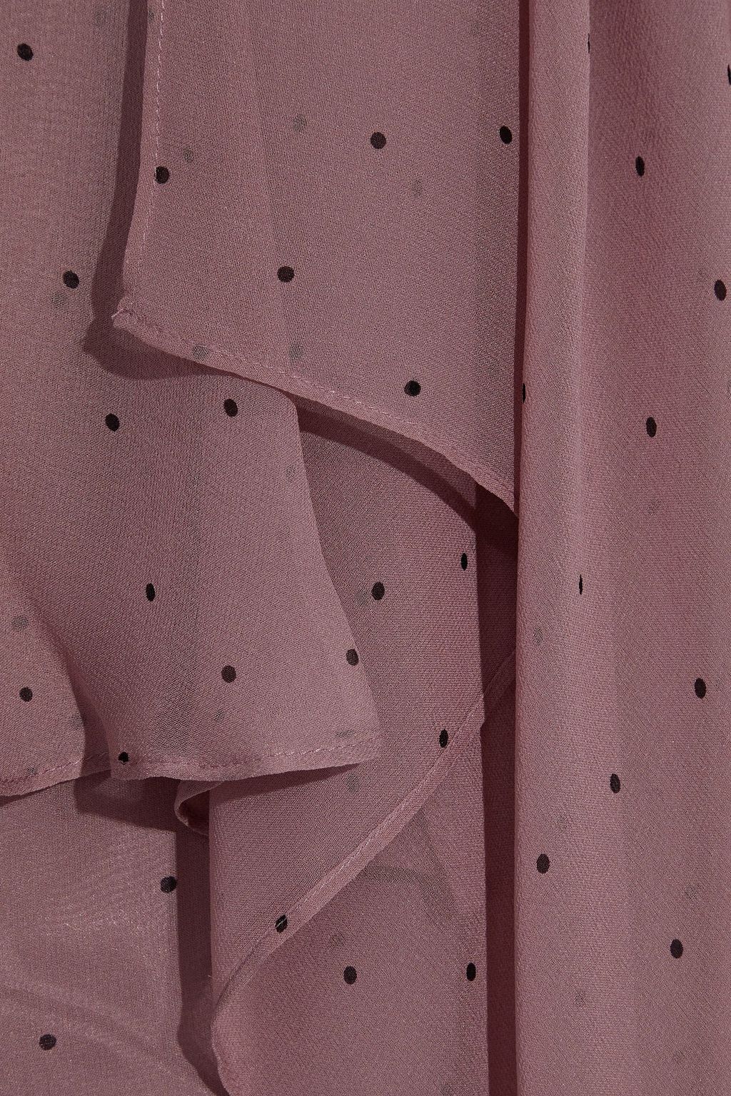 MICHELLE MASON One-shoulder polka-dot silk-chiffon dress